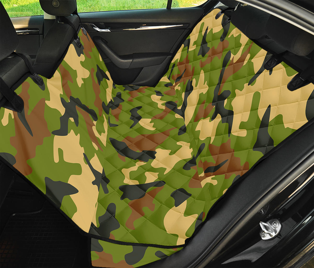 Military Camouflage Print Pet Car Back Seat Cover