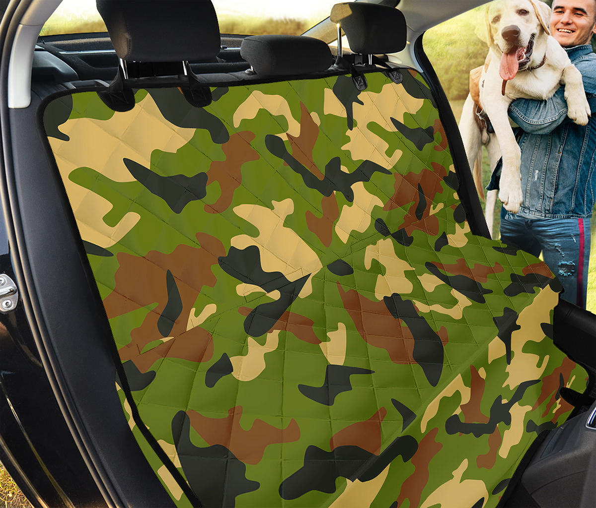 Military Camouflage Print Pet Car Back Seat Cover