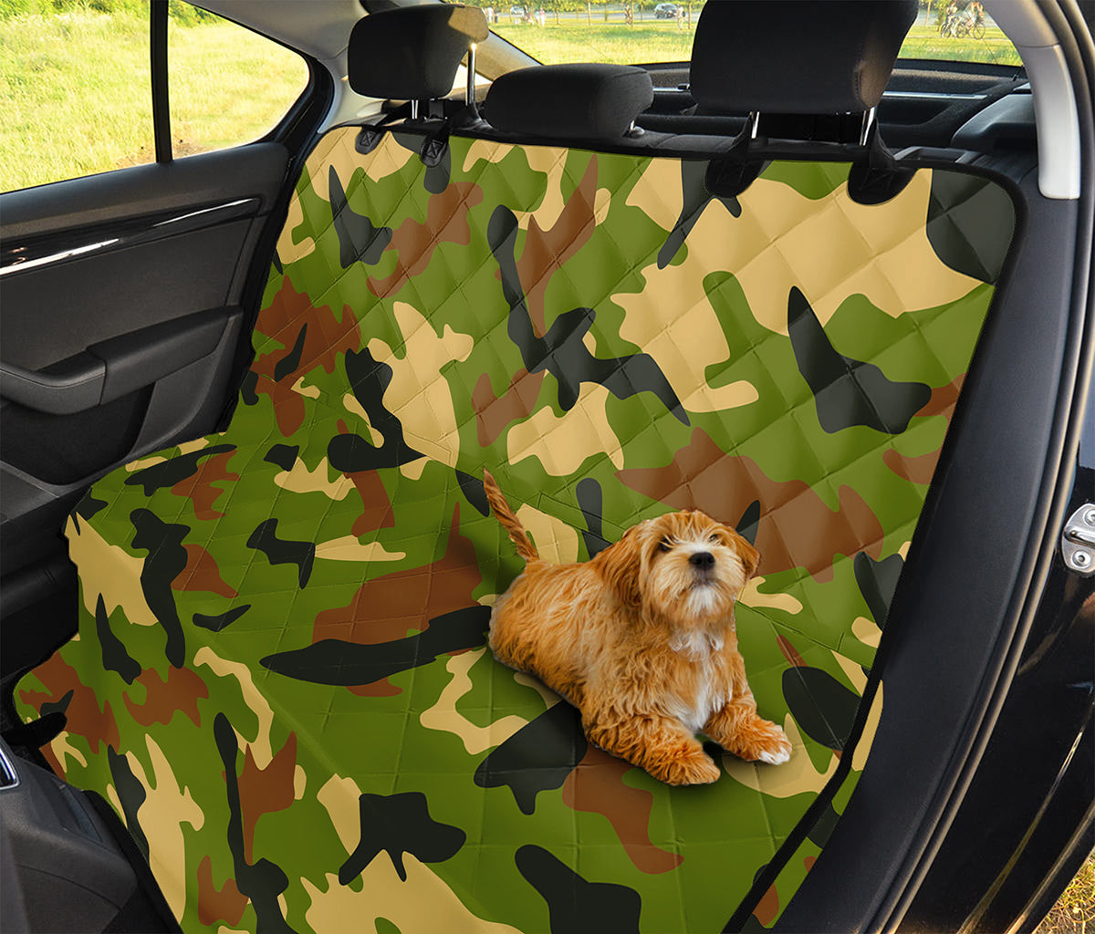 Military Camouflage Print Pet Car Back Seat Cover