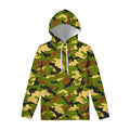 Military Camouflage Print Pullover Hoodie