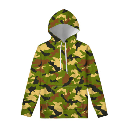 Military Camouflage Print Pullover Hoodie