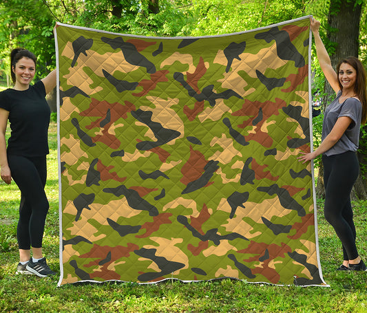 Military Camouflage Print Quilt