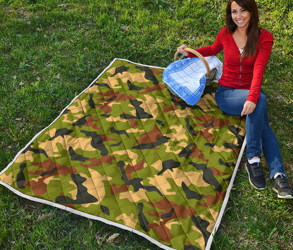 Military Camouflage Print Quilt