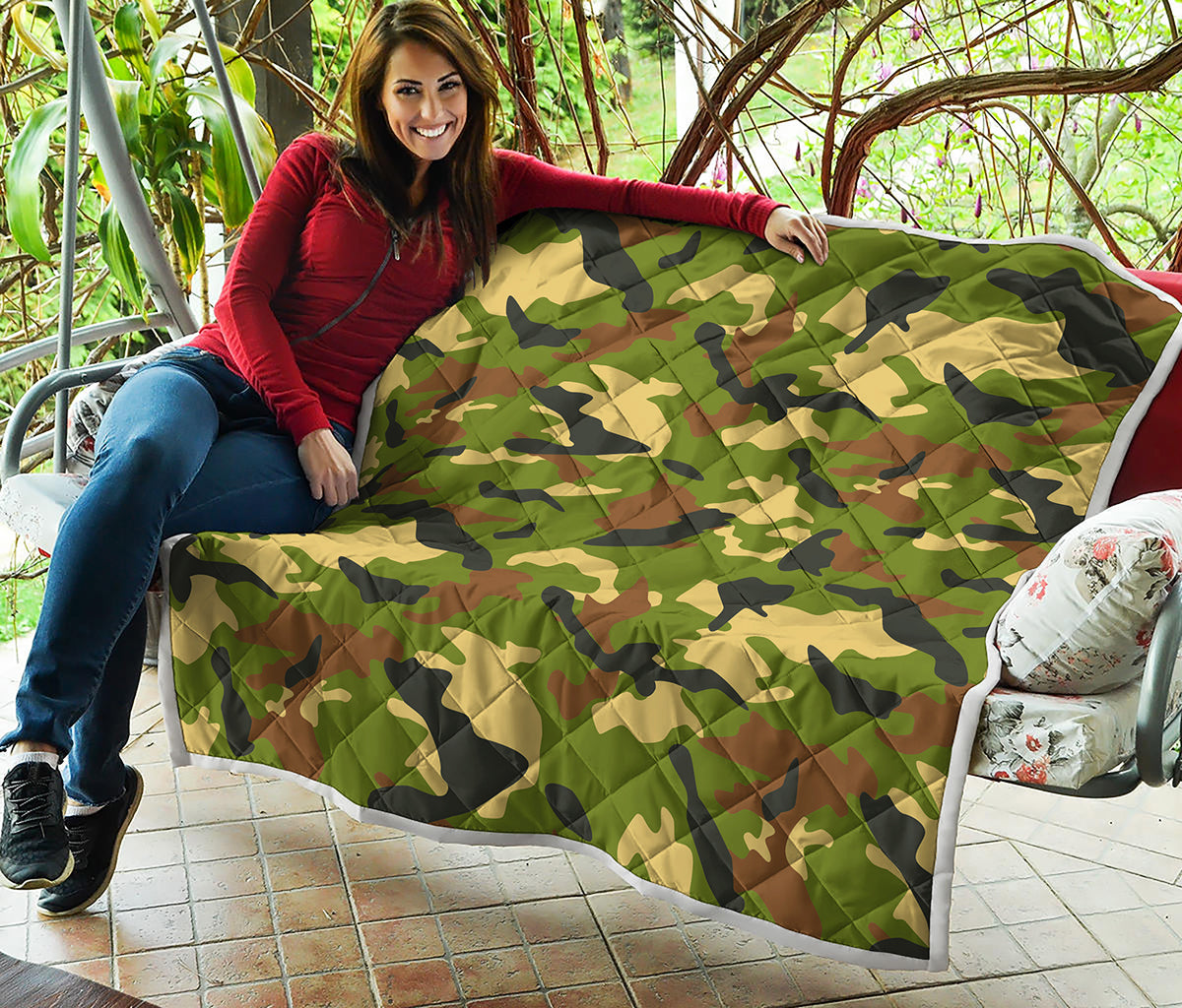 Military Camouflage Print Quilt