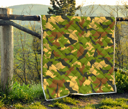 Military Camouflage Print Quilt