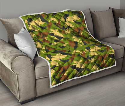 Military Camouflage Print Quilt