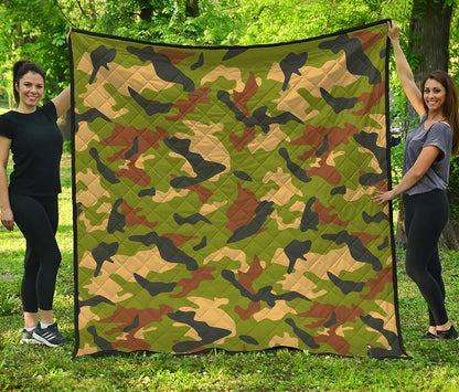 Military Camouflage Print Quilt