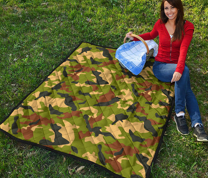 Military Camouflage Print Quilt