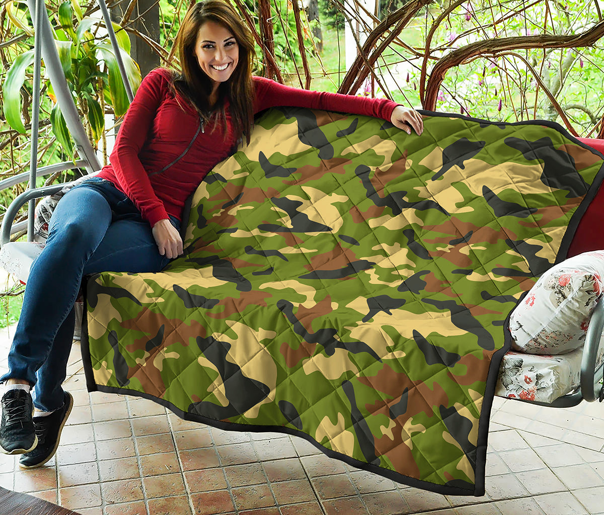 Military Camouflage Print Quilt