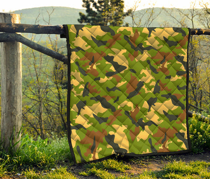 Military Camouflage Print Quilt