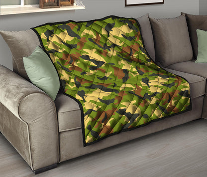 Military Camouflage Print Quilt
