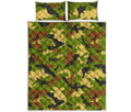 Military Camouflage Print Quilt Bed Set