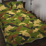 Military Camouflage Print Quilt Bed Set