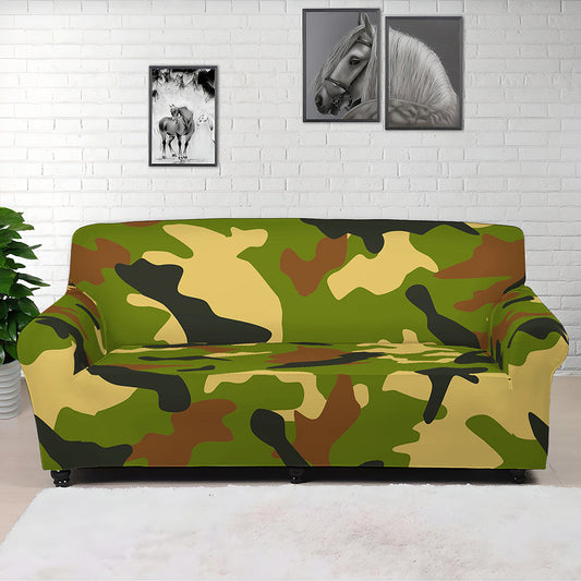 Military Camouflage Print Sofa Cover