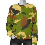 Military Camouflage Print Women's Crewneck Sweatshirt GearFrost