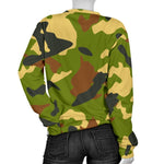 Military Camouflage Print Women's Crewneck Sweatshirt GearFrost