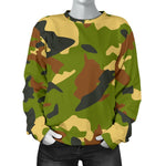 Military Camouflage Print Women's Crewneck Sweatshirt GearFrost