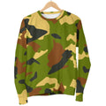 Military Camouflage Print Women's Crewneck Sweatshirt