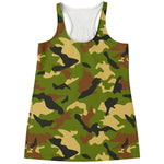 Military Camouflage Print Women's Racerback Tank Top