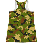 Military Camouflage Print Women's Racerback Tank Top