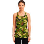 Military Camouflage Print Women's Racerback Tank Top