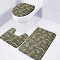 Military Digital Camo Pattern Print 3 Piece Bath Mat Set