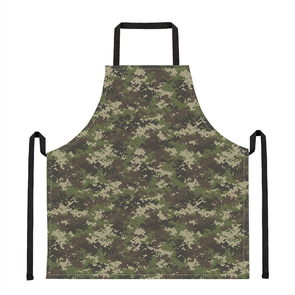 Military Digital Camo Pattern Print Apron