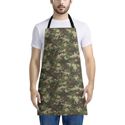 Military Digital Camo Pattern Print Apron