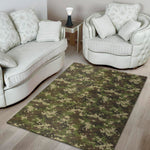 Military Digital Camo Pattern Print Area Rug