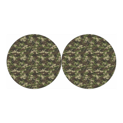 Military Digital Camo Pattern Print Car Coasters