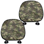 Military Digital Camo Pattern Print Car Headrest Covers