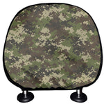 Military Digital Camo Pattern Print Car Headrest Covers