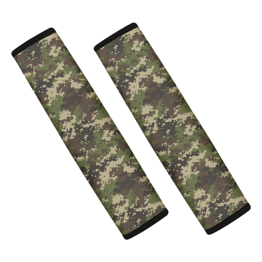 Military Digital Camo Pattern Print Car Seat Belt Covers
