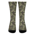 Military Digital Camo Pattern Print Crew Socks