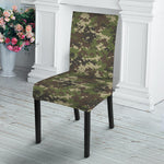 Military Digital Camo Pattern Print Dining Chair Slipcover