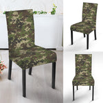 Military Digital Camo Pattern Print Dining Chair Slipcover