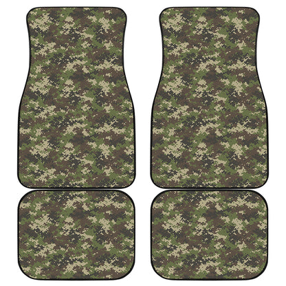 Military Digital Camo Pattern Print Front and Back Car Floor Mats