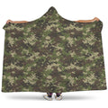 Military Digital Camo Pattern Print Hooded Blanket