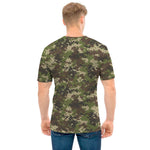 Military Digital Camo Pattern Print Men's T-Shirt