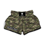Military Digital Camo Pattern Print Muay Thai Boxing Shorts