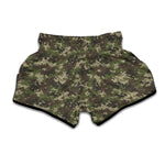 Military Digital Camo Pattern Print Muay Thai Boxing Shorts