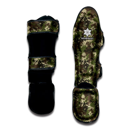 Military Digital Camo Pattern Print Muay Thai Shin Guard