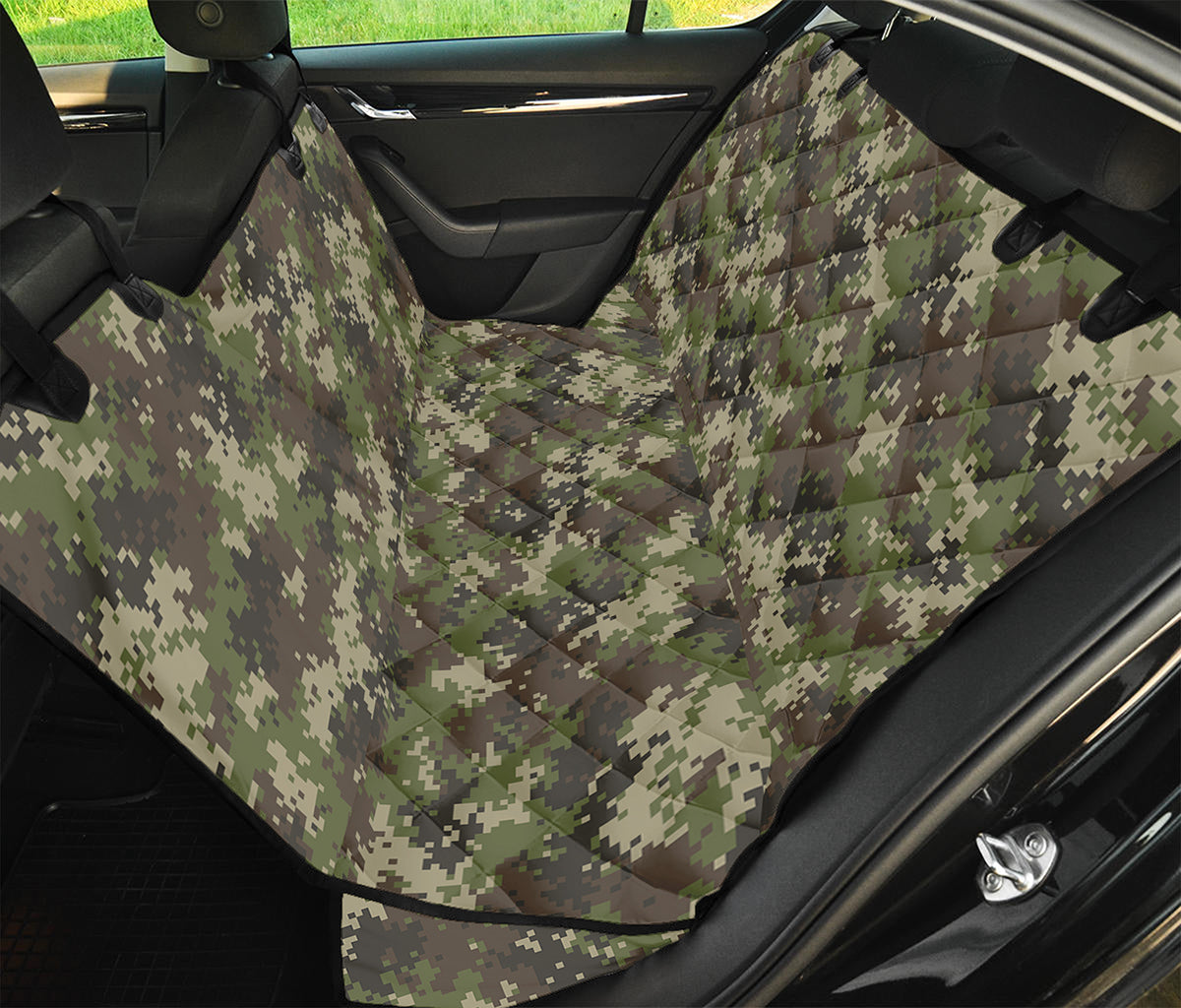 Military Digital Camo Pattern Print Pet Car Back Seat Cover