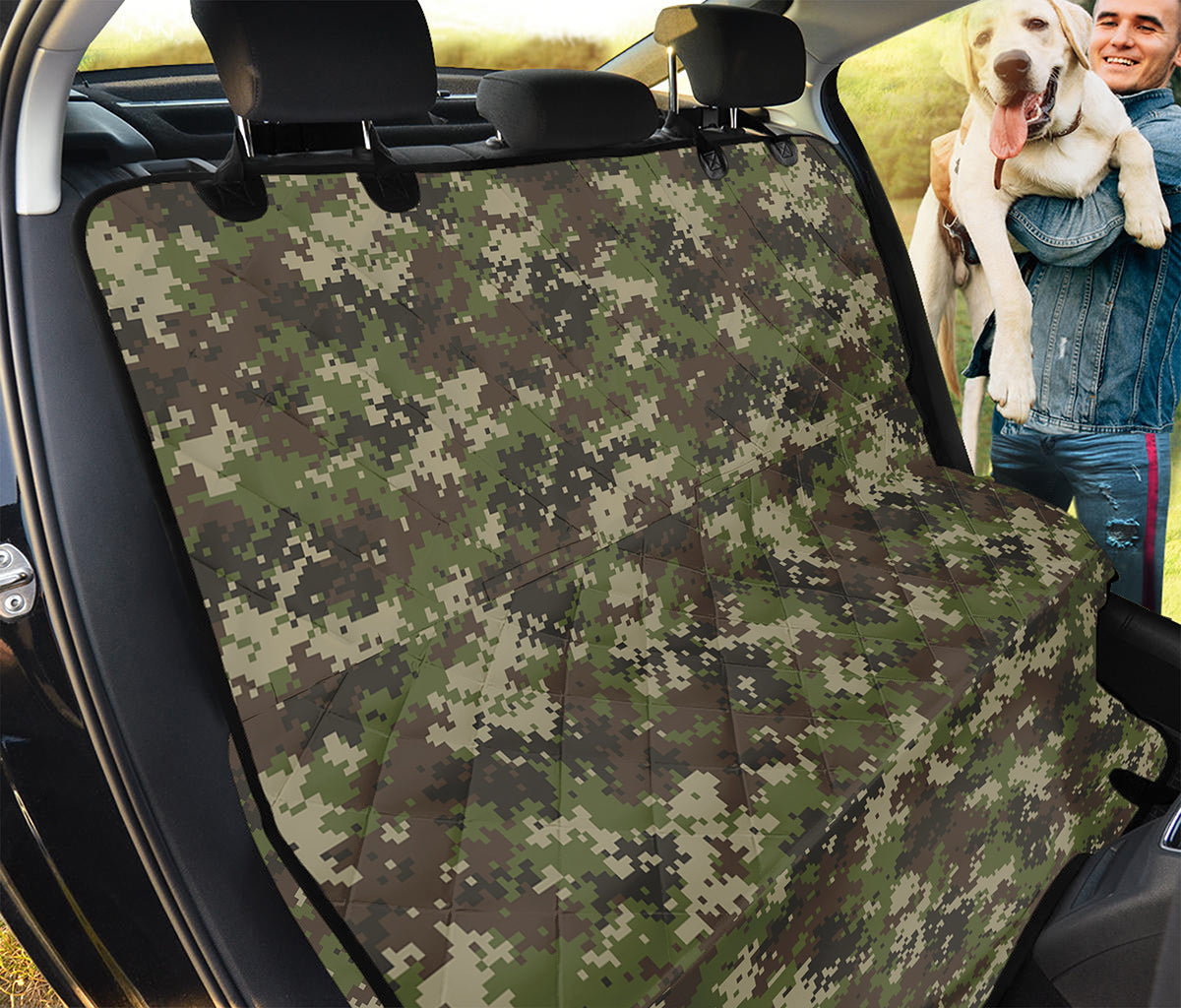 Military Digital Camo Pattern Print Pet Car Back Seat Cover