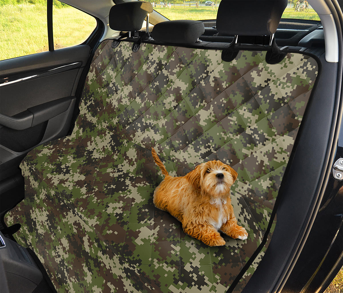 Military Digital Camo Pattern Print Pet Car Back Seat Cover