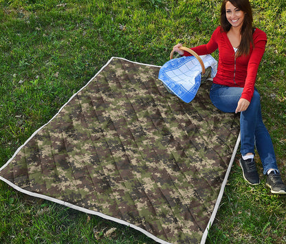 Military Digital Camo Pattern Print Quilt