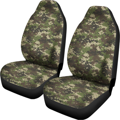 Military Digital Camo Pattern Print Universal Fit Car Seat Covers