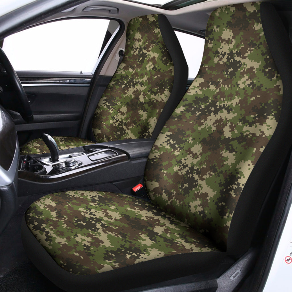 Military Digital Camo Pattern Print Universal Fit Car Seat Covers