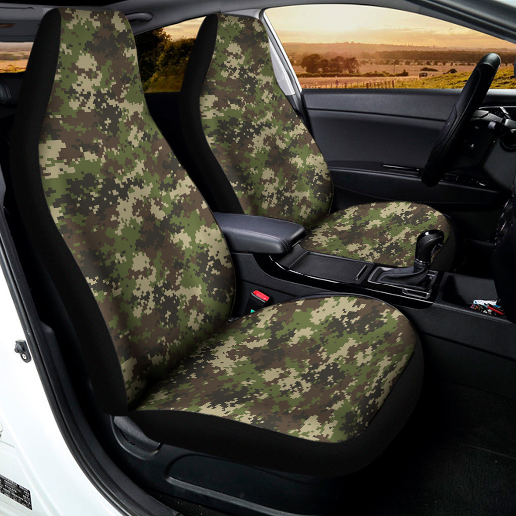 Military Digital Camo Pattern Print Universal Fit Car Seat Covers
