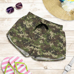 Military Digital Camo Pattern Print Women's Shorts